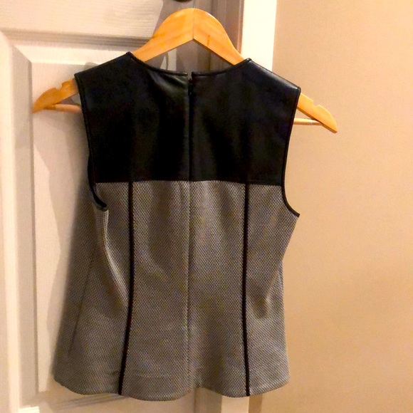 Theory houndstooth and genuine leather shell - Picture 2 of 6